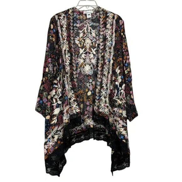 Sundance Garden Serenity Embroidered Kimono Boho Cardigan Wrap M/L - Picture 10 of 10
